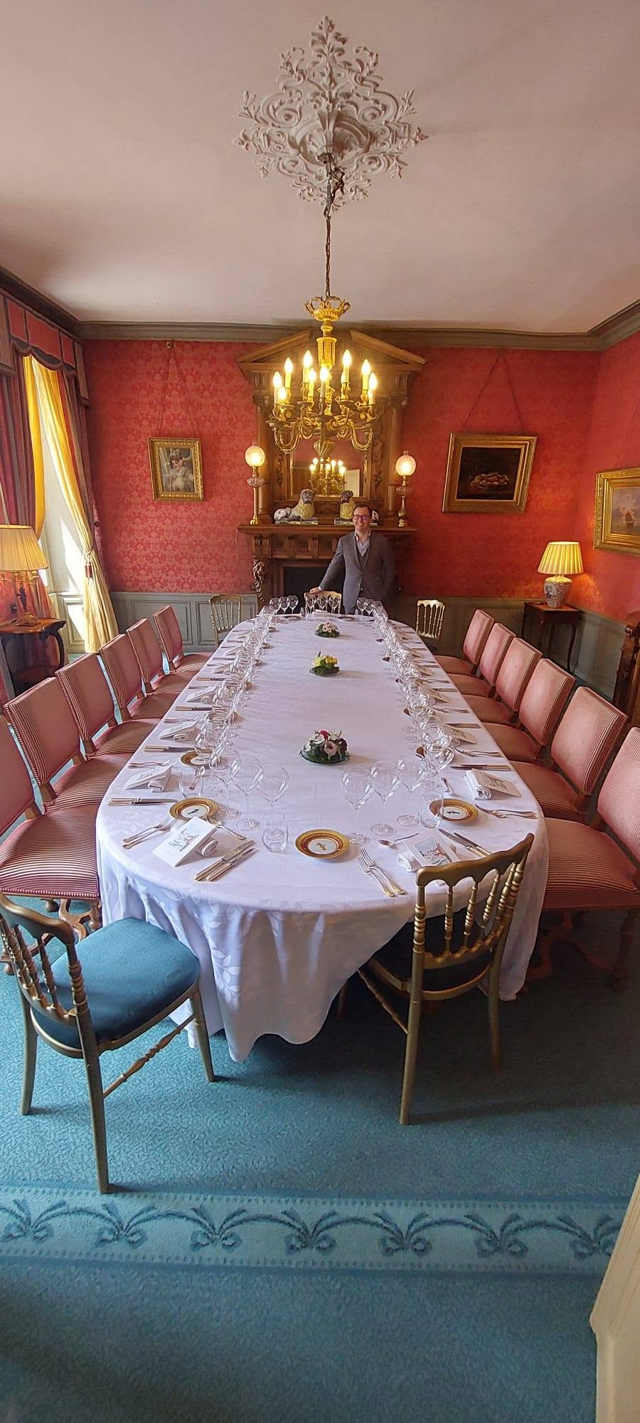 Private dining room at a champagne house